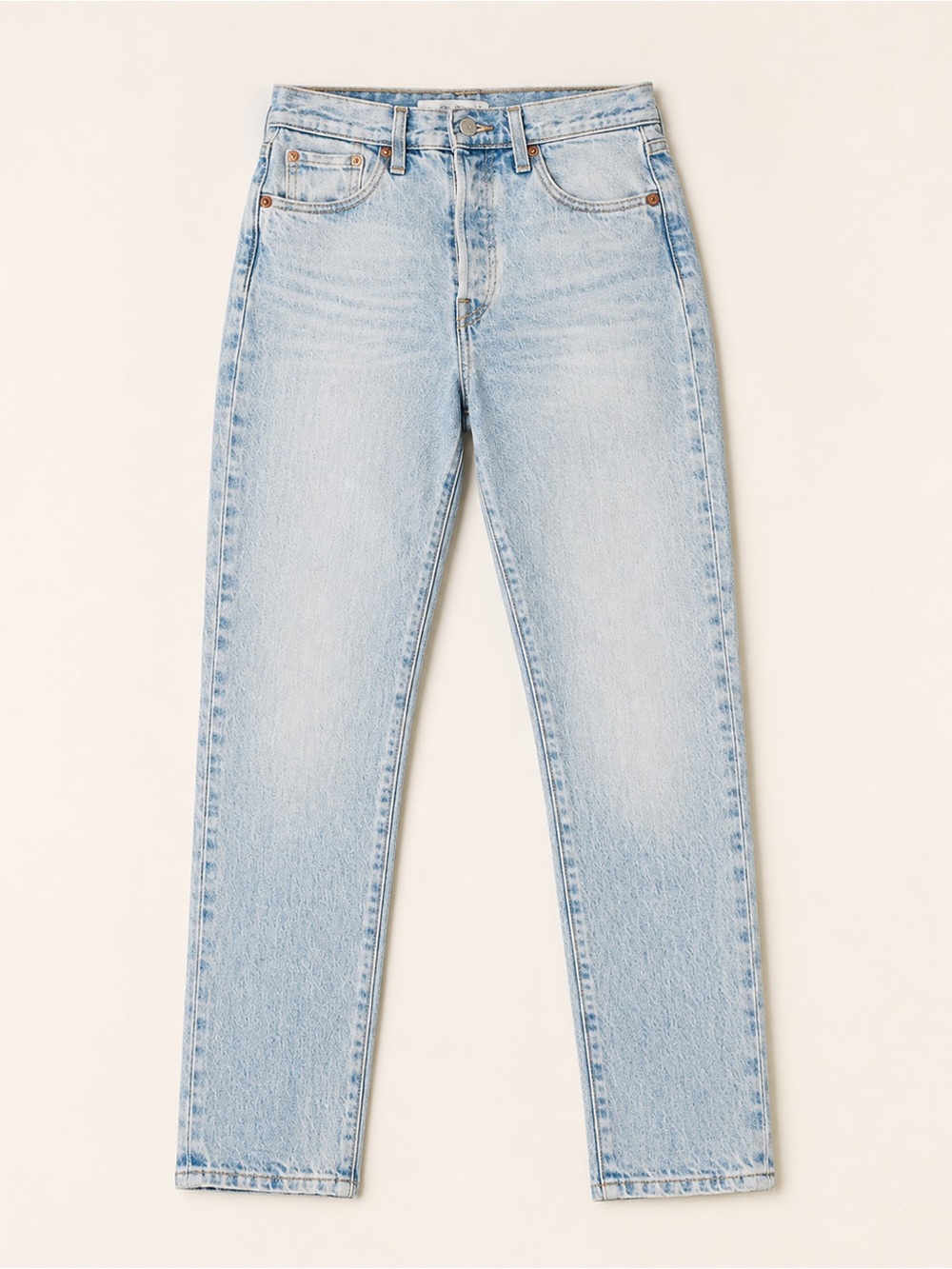 Levi's Light Blue High-Rise Straight Jeans